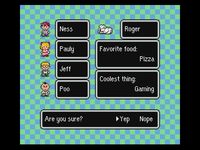 une photo d'Ã©cran de EarthBound sur Nintendo Super Nes